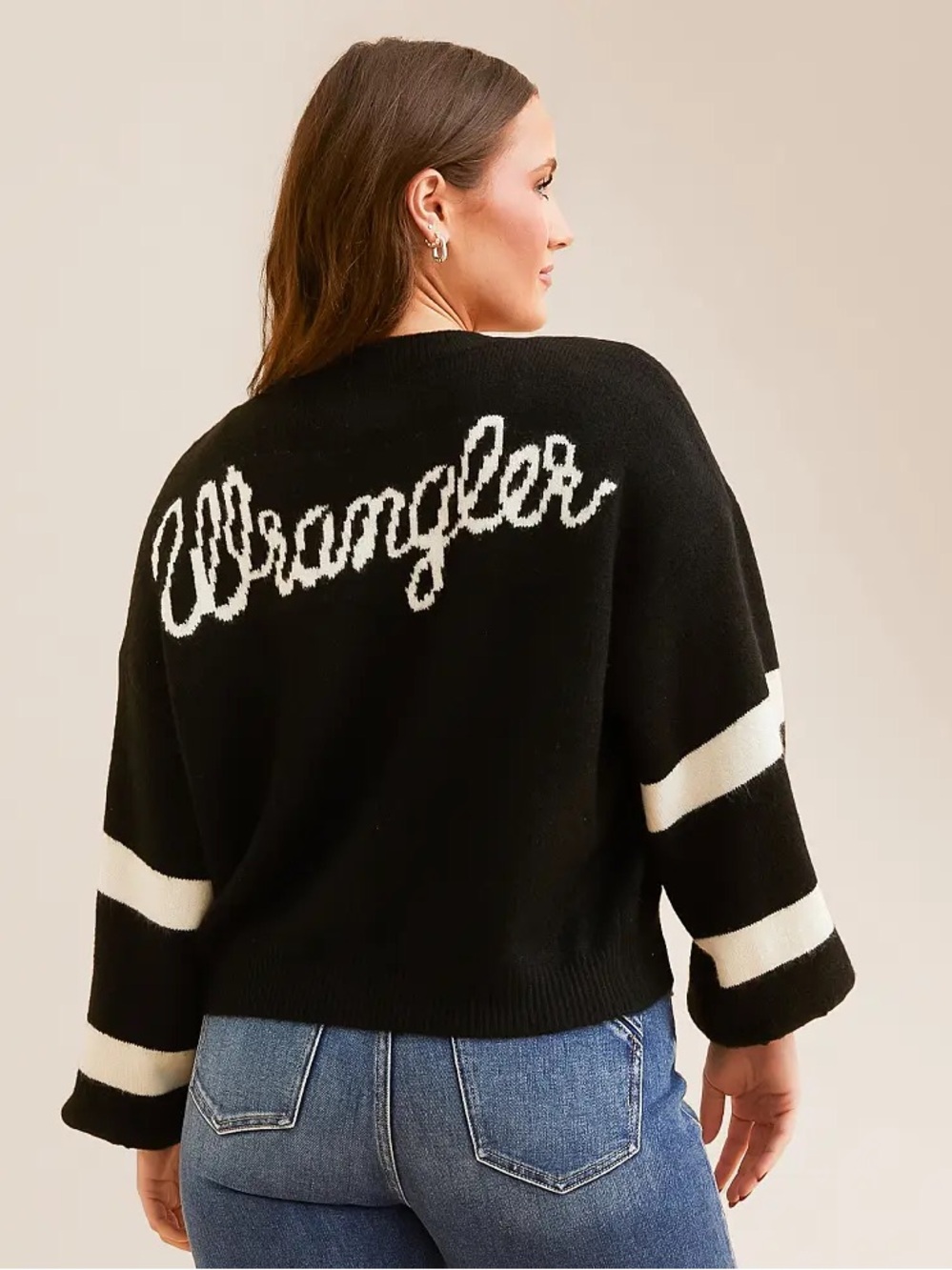 Wrangler logo cardigan sweater